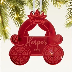 Princess Carriage Personalized Acrylic Ornament- Red - 45714-R