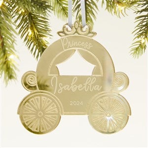 Princess Carriage Personalized Acrylic Ornament- Gold - 45714-G