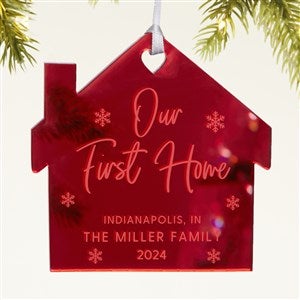 Our First Home Personalized Acrylic Ornament- Red - 45718-R