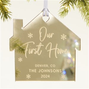 Our First Home Personalized Acrylic Ornament- Gold - 45718-G