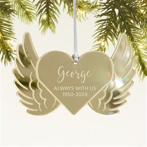 Memorial Wings Personalized Acrylic Ornament- Gold - 45724-G