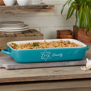 Passover Personalized Casserole Baking Dish- Turquoise - 45760T-C
