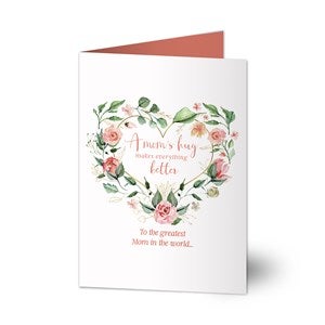 A Moms Hug Personalized Greeting Card - 45870