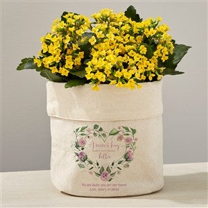A Moms Hug Personalized Canvas Flower Planter- 7x7 - 45871-L