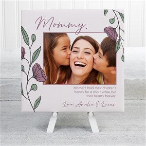 Floral Message for Mom Personalized Tabletop Canvas Print- 5frac12; x 5frac12; - 45897-5x5
