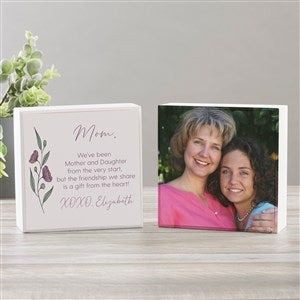 Floral Message for Mom Personalized Shelf Block Decoration - Double - 45901-2