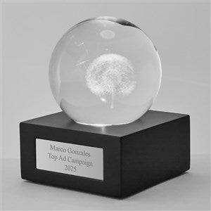 Engraved Dandelion Light Up Globe - 45909