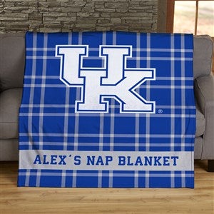 NCAA Plaid Kentucky Wildcats Personalized 60x80 Plush Fleece Blanket - 45956-FL