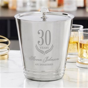 Retirement Years Personalized Silver Ice Bucket - 45987
