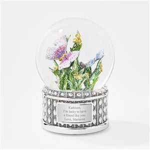 Engraved Jeweled Butterfly Snow Globe - 45992