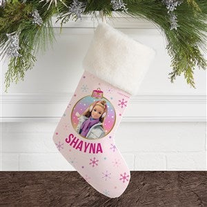 Merry  Bright Barbie™ Personalized Ivory Faux Fur Christmas Stockings - 46010-IF