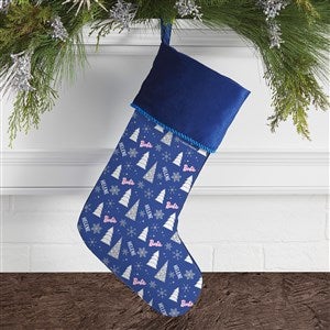 Winter Sparkle Barbie™ Personalized Blue Christmas Stockings - 46011-BL