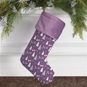 Winter Sparkle Barbie™ Personalized Purple Christmas Stockings - 46011-P