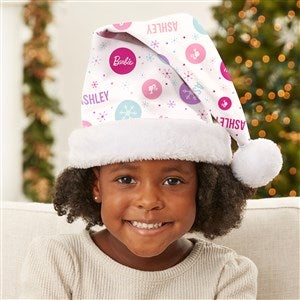 Merry  Bright Barbie™ Personalized Youth Santa Hat - 46014-Y