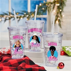 Merry  Bright Barbie™ Personalized 17 oz. Insulated Acrylic Tumbler - 46017