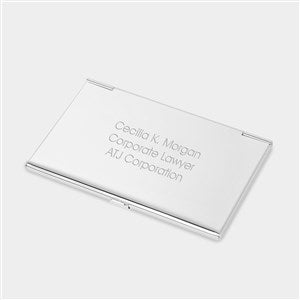 Engraved business card deals holder