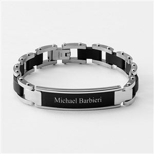 Engraved Kids and Teens Matte Black ID Bracelet - 46081