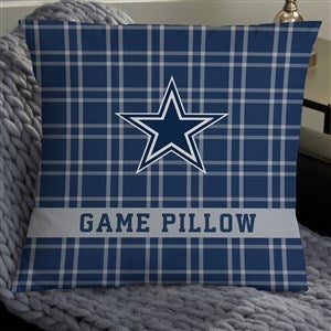 NFL Dallas Cowboys Plaid Personalized 18quot; Throw Pillow - 46317-L