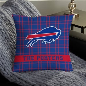NFL Buffalo Bills Plaid Personalized 14quot; Throw Pillow - 46333-S