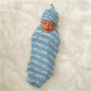 Playful Name Personalized Baby Hat  Receiving Blanket Set - 46347