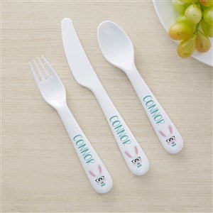 Build Your Own Bunny Personalized Boys 3pc Utensil Set - 46372-U