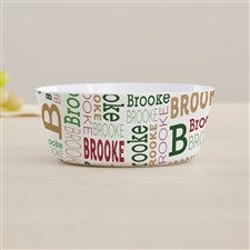 Christmas Repeating Name Personalized Kids Bowl  - 46373-B