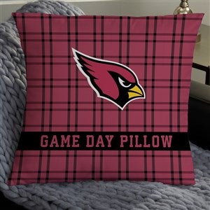 NFL Arizona Cardinals Plaid Personalized 18quot; Throw Pillow - 46407-L