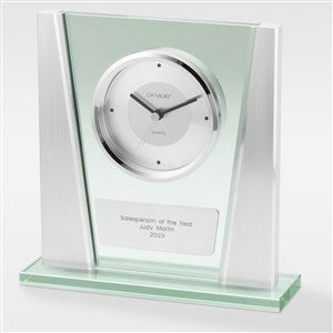 Personalized Logo Modern Glass Recognition Clock - 46424