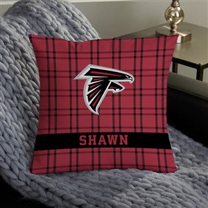 NFL Atlanta Falcons Plaid Personalized 14 Throw Pillow - 46438-S