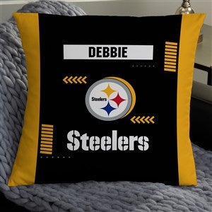NFL Pittsburgh Steelers Classic Personalized 18" Throw Pillow - 46439-L