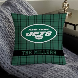 NFL New York Jets Plaid Personalized 14quot; Throw Pillow - 46454-S