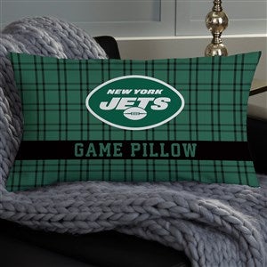 NFL New York Jets Plaid Personalized Lumbar Throw Pillow - 46454-LB