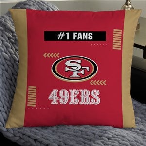 NFL San Francisco 49ers Classic Personalized 18quot; Throw Pillow - 46469-L