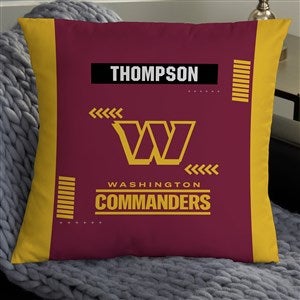 NFL Washington Commanders Football Team Classic Personalized 18quot; Throw Pillow - 46595-L