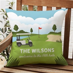 Golf Course Personalized Outdoor Throw Pillow- 20quot;x 20quot; - 46686-L