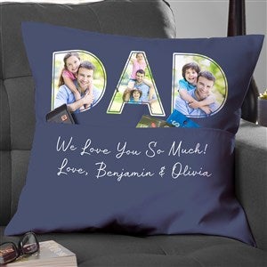 Memories With Dad Personalized Photo 18quot; Pocket Pillow - 46723-L