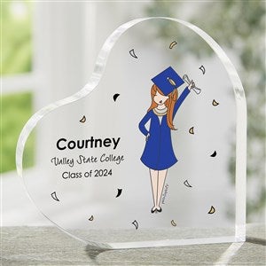 Graduation Girl philoSophies® Personalized Colored Heart Keepsake - 46749