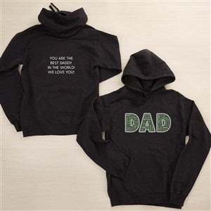 Dad Repeating Name Personalized 2-Sided Hanes® Adult ComfortWash™ Hoodie - 46757-CWHS