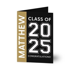 Collegiate Year Personalized Graduation Greeting Card- Signature - 46785