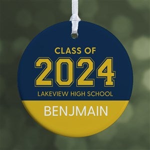 Collegiate Year Personalized Graduation Ornament- 2.85quot; Glossy - 1 Sided - 46790-1S