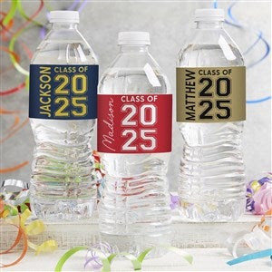 Collegiate Year Personalized Graduation Water Bottle Labels - 46793