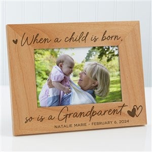 A Grandparent Is Born Personalized Frame- 4 x 6 - 46801-S