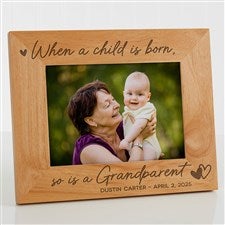 A Grandparent Is Born Personalized Frame- 5 x 7 - 46801-M