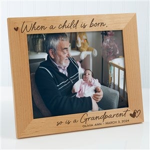 A Grandparent Is Born Personalized Frame- 8 x 10 - 46801-L