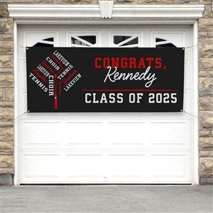 Repeating School Memories Personalized Graduation Banner- 30x72 - 46959-M