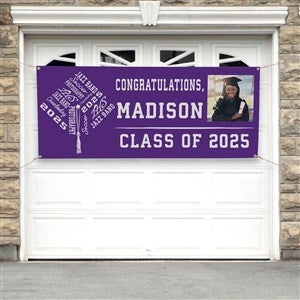 Repeating School Memories Personalized Graduation Photo Banner - 30x72 - 46961-M