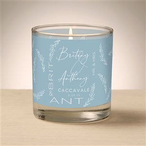 Elegant Couple Personalized 8oz Glass Candle - 47032