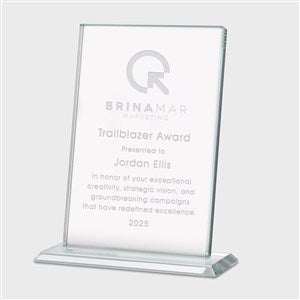 Personalized Logo Slanted Glass Recognition Award-Large - 47055