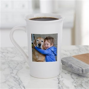 Double Sided Photo Personalized Latte Mug 16 oz.- White - 47126-U