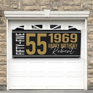 Timeless Birthday Personalized Birthday Banner - 30x72 - 47221